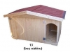 bouda 13 – příplatek: sedlová střecha se štítem vepředu, oblouk u vchodu nahoře, vykrojovaná šindelová krytina na střeše (bobrovka), sleva: bez nátěru